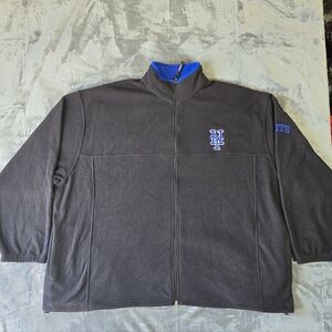 Majestic New York Mets Full Zip Fleece Sweater Size 3XL